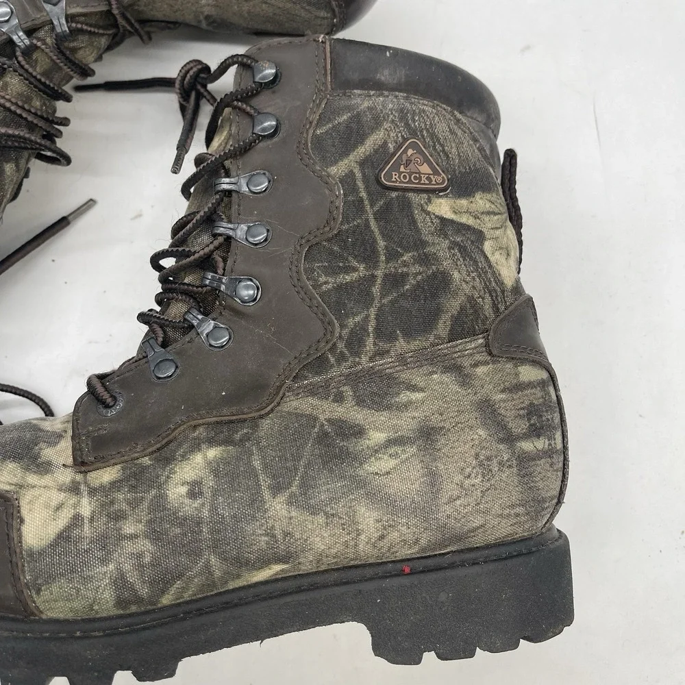 Rocky Thinsulate Boots Mens 6 Camouflage Hunting Hiking Workwear Lace Up
